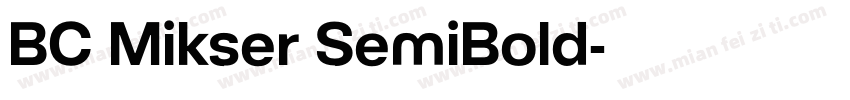 BC Mikser SemiBold字体转换